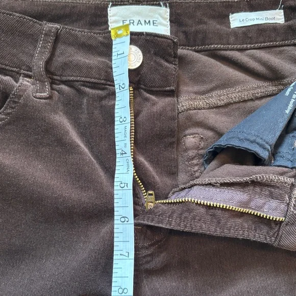 Frame Le Crop Mini Boot corduroy trousers Woman’s Size 29 - Picture 14 of 16